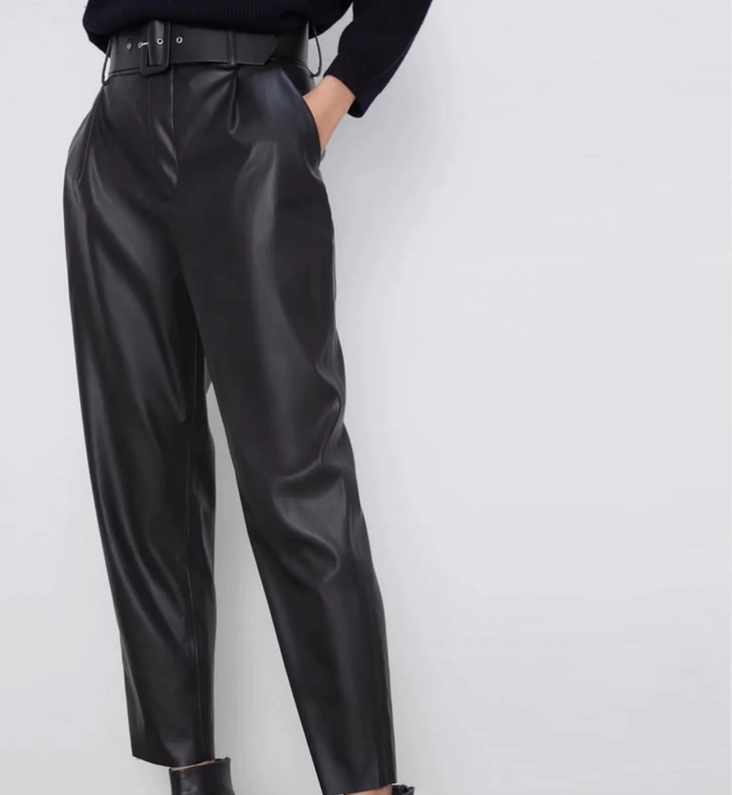 Faux Leather Pants - Image 4