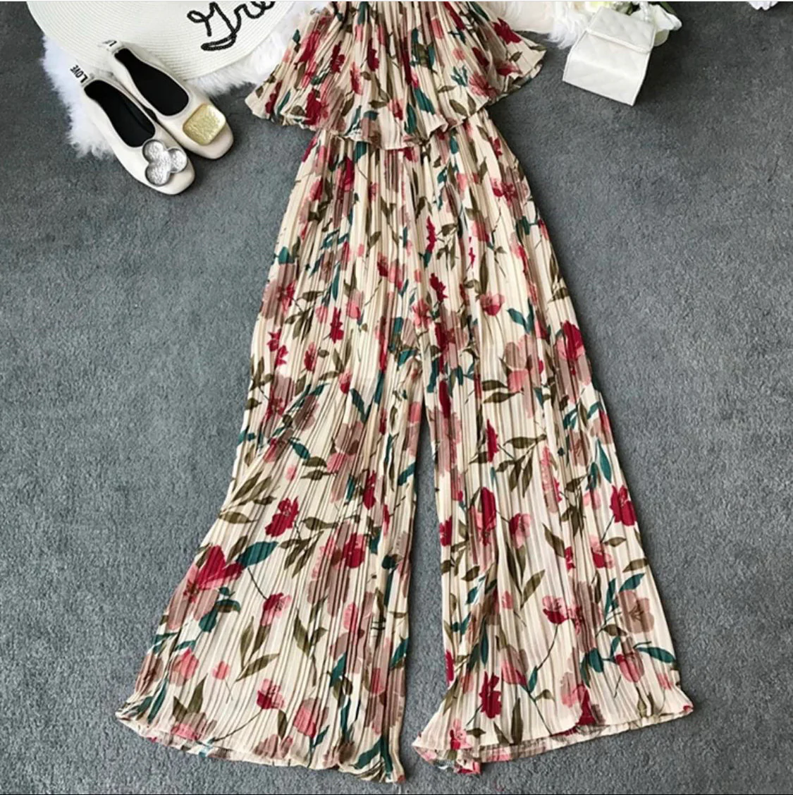 Floral strap jumpsuit - Image 5